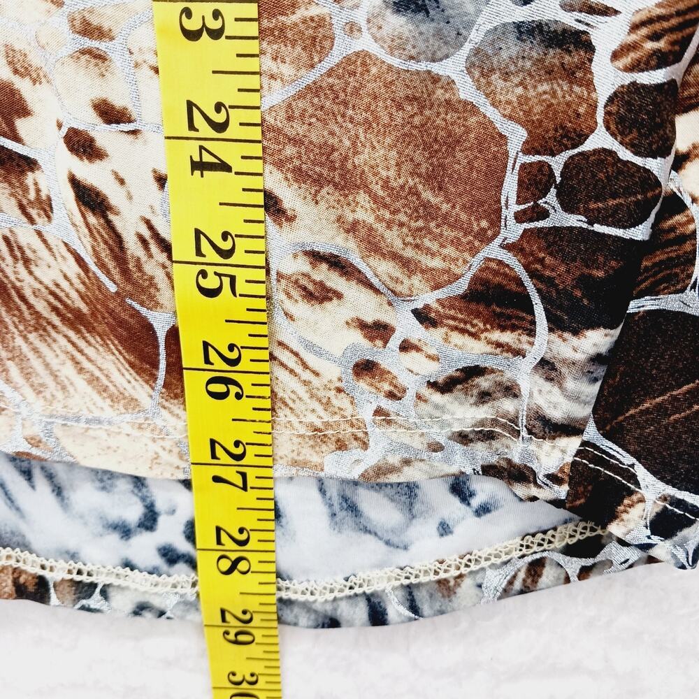 Blouse Leopard Tiger Zebra Glam Mob Wife Y2K Office Siren Heritage Tab Size XL - Picture 4 of 12